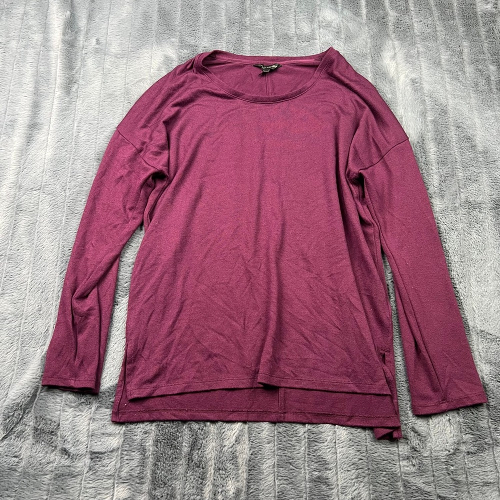 Banana Republic Womens Medium Plum Purple Long Sleeve High Low Knit Top 13250